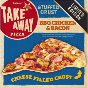 Iceland BBQ Chicken & Bacon Cheese Stuffed Crust Pizza 460g