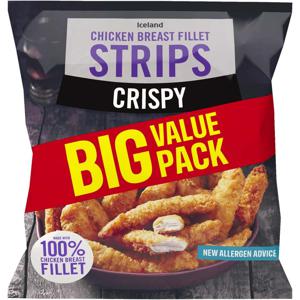 Iceland Crispy Chicken Breast Fillet Strips 1kg