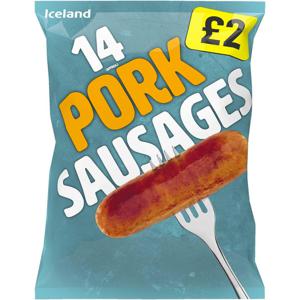 Iceland 14 (approx.) Pork Sausages 700g