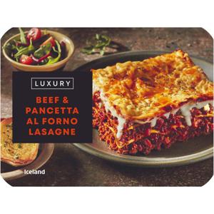 Iceland Luxury Beef & Pancetta Al Forno Lasagne 450g