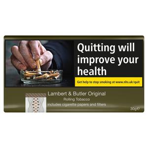 Lambert & Butler Original Tobacco Includes Cigarette Papers