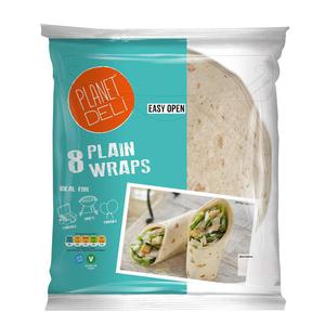 Planet Deli Plain Tortillas Wraps 8pk