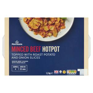 Morrisons Minced Beef Hotpot Topped with Roast Potato and Sliced Onion