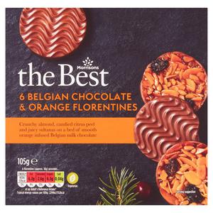 Morrisons The Best 6 Milk Chocolate & Orange Florentines