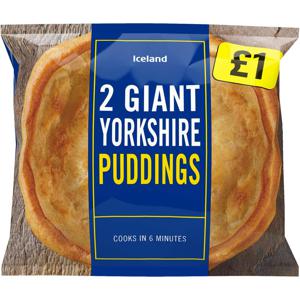 Iceland 2 Giant Yorkshire Puddings 220g