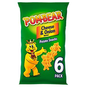 Pom Bears Pom-Bear Cheese & Onion Multipack Crisps 6 Pack