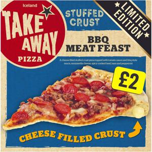 Iceland Stuffed Crust BBQ Meat Feast Pizza 475g