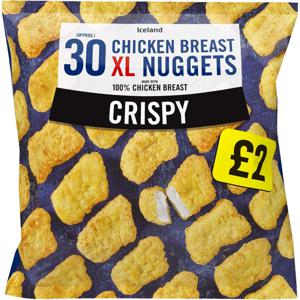 Iceland 30 (approx.) Crispy Chicken Breast XL Nuggets 660g