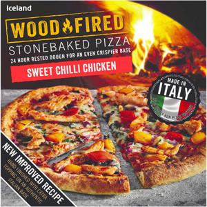 Iceland Sweet Chilli Chicken Stonebaked Pizza 428g