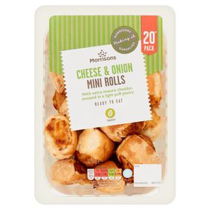 Morrisons 20 Mini Cheese & Onion Rolls