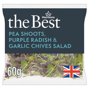 Morrisons The Best Pea Shoots Purple Raddish & Garlic Chives