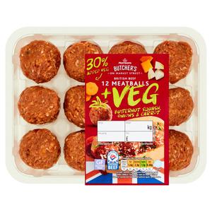 Morrisons Flexitarian Meat And Vegetable Beef Meatballs