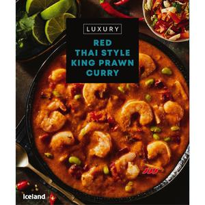 Iceland Luxury Red Thai Style King Prawn Curry 400g