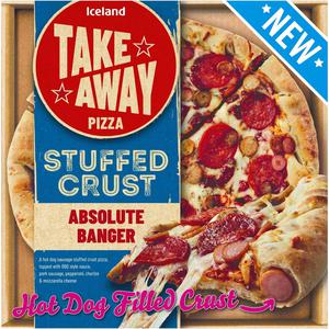 Iceland Takeaway Iceland Stuffed Crust Absolute Banger Pizza 548g