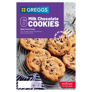 Greggs 6 Milk Chocolate Cookies 450g