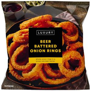 Iceland Luxury Beer Battered Onion Rings 400g