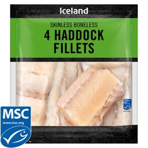 Iceland 4 Haddock Fillets 400g