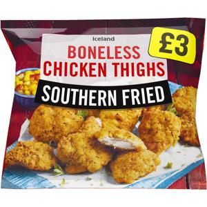 Iceland Southern Fried Boneless Chicken Thighs 600g