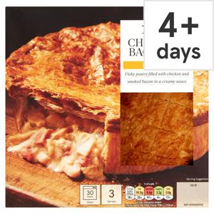 Tesco Chicken & Bacon Puff Pastry Pie 500G