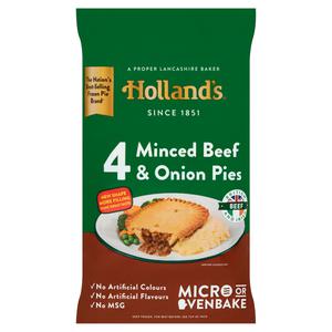 Holland's 4 Minced Beef & Onion Pies