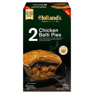 Holland's 2 Chicken Balti Pies 440g