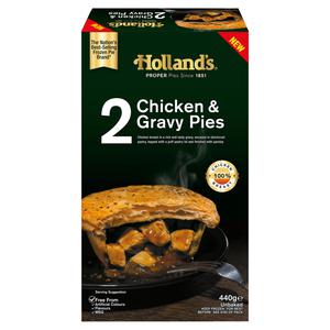 Holland's 2 Chicken & Gravy Pies 440g