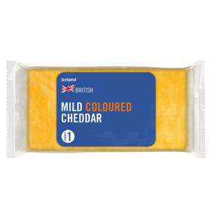 Iceland British Mild Coloured Cheddar 830g