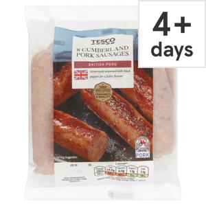 Tesco 8 British Cumberland Sausages 454G