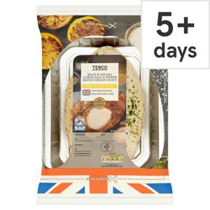 Tesco British Chicken Crown With Lemon Salt & Pepper 700G