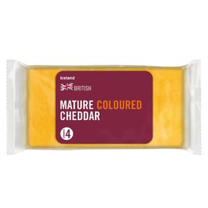 Iceland British Mature Coloured Cheddar 830g