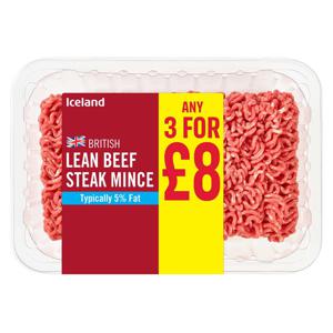 Iceland Lean Beef Steak Mince 380g