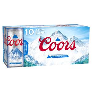 Coors Lager Beer 10 x 440ml