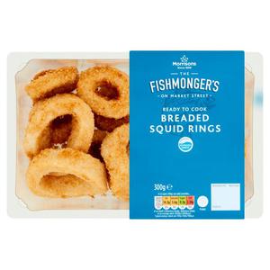 Morrisons Fishmongers Frozen Ready To Cook Breaded Squid Rings