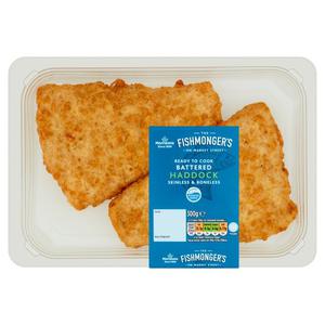 Morrisons Market St 2 Battered Haddock Fillets