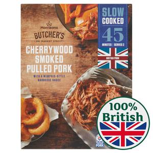 Morrisons Slow Cooked Cherrywood Smoked Pulled Pork With Memphis BBQ Sauce