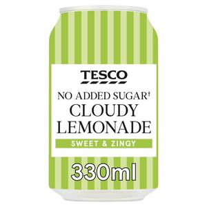 Tesco No Added Sugar Cloudy Lemonade 330Ml