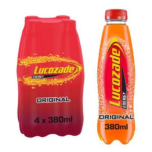 Lucozade Energy Original Fridge Pack 4 X 380Ml