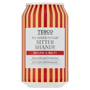 Tesco No Added Sugar Bitter Shandy 330Ml