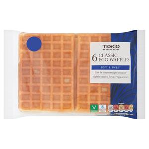 Tesco 6 Classic Egg Waffles 250G