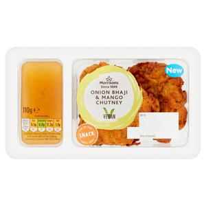 Morrisons Onion Bhaji & Mango Chutney Snack Pot