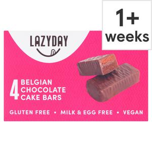 Lazyday 4 Vegan & Free From Belgian Chocolate Cake Bars 120G