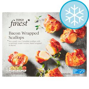 Tesco Finest Bacon Wrapped Scallops 128G