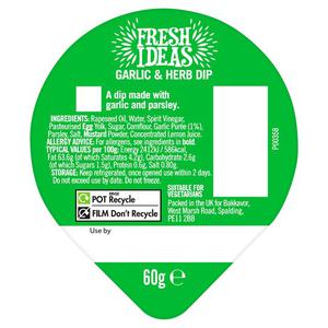 Fresh Ideas Garlic & Herb Dip 60G