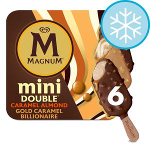 Magnum 6 Mini Double Caramel Almond & Billionaire 330Ml