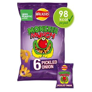 Walkers Walker Monster Munch Pickled Onion Crisp 6X20g