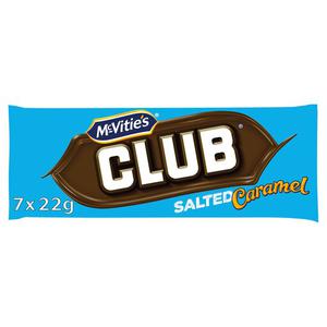 Mcvities Club Salted Caramel 7 Pack 154G