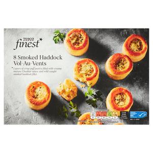 Tesco Finest 8 Smoked Haddock Vol-Au Vents 148G