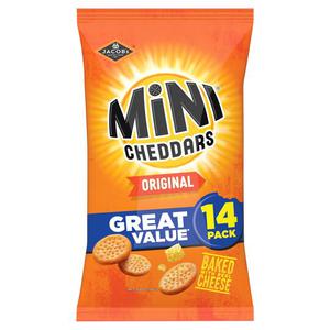 Jacob's Mini Cheddars Original 14 Pack 322G