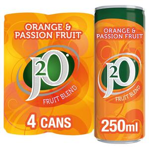 J2o Orange & Passion Fruit 250Mlx4