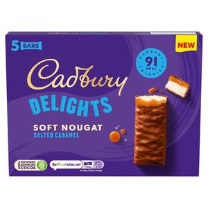 Cadbury Delights Nougat Salted Caramel Chocolate 5X22g